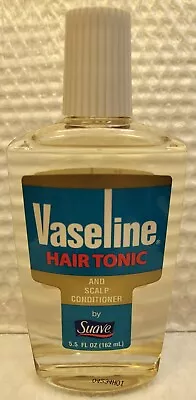 Vintage Vaseline Hair Tonic Scalp Conditioner By Suave Bottle 5.5 Oz Full New • $42