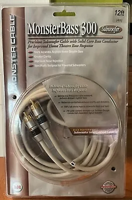 Monster Cable Bass 300 Subwoofer Cable 12ft 4M Subwoofer Interconnect Cable New • $39