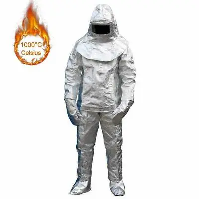 $130 • Buy Thermal Radiation 1000 Degree Heat Resistant Aluminized Suit Fireproof Clothes