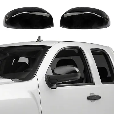 For 2007-2014 Chevy Tahoe / GMC Yukon GLOSS BLACK Top Mirror Covers Overlay • $39.99