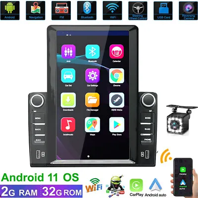 2DIN Android 11 Car Stereo Radio GPS CarPlay 10.1'' Vertical Screen WIFI Tablet • $84.86