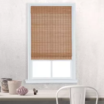 Semi-Sheer Cordless Bamboo Roman Shade - 3 Colors • $24.99