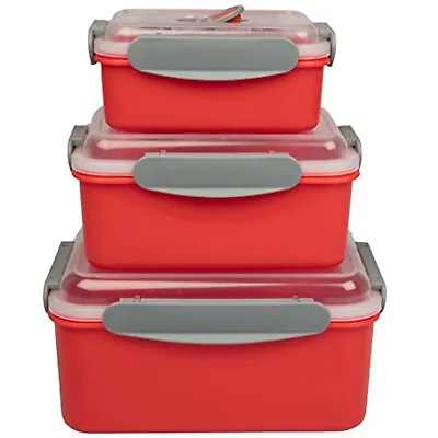 Microwave Cookware With Lids Set Containers Vegetable Steamer Safe Plastic Bowls • $17.32