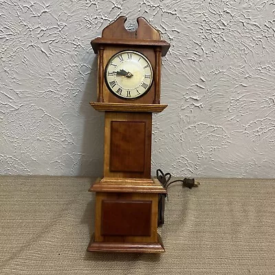 Handmade Miniature Grandfather Clock Electric Desktop Working Wood Lanshire • $24.99