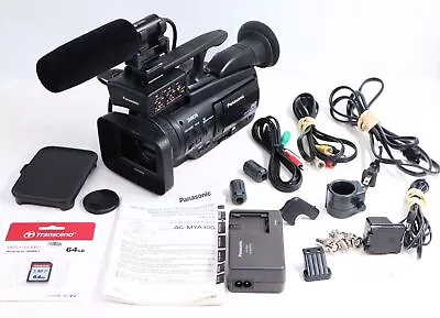 Panasonic Ag-hmc40p Camcorder Xlr Microphone Adapter Ag-mya30g Azden Sgm Pdii • £553