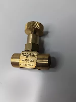 Noshok Hard Seat Needle Valve Female-Female Brass 102-FFB • $19.95