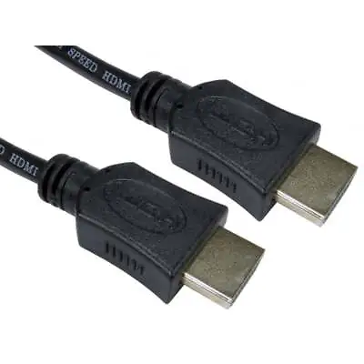 £2.49 • Buy 1m HDMI Cable High Speed With Ethernet V2.0 FULL HD 4K 3D ARC GOLD BLACK Lead