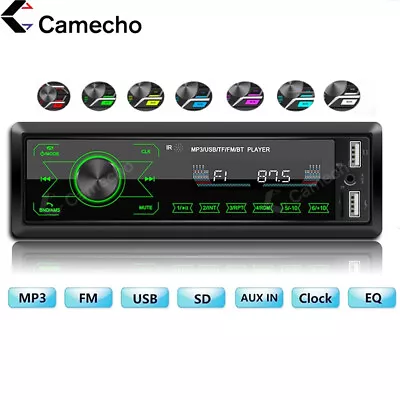 Single DIN Touch Car Stereo Radio Bluetooth MP3 Player FM USB Audio In-Dash Unit • $18.99
