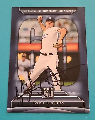 MAT LATOS Signed 2011 Topps 60 #T60-42 San Diego Padres Autograph Auto Card • $7