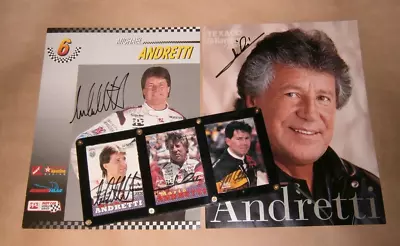 Michael Mario Jeff Andretti Signed Autograph Indy Car Signature Card Picture • $25