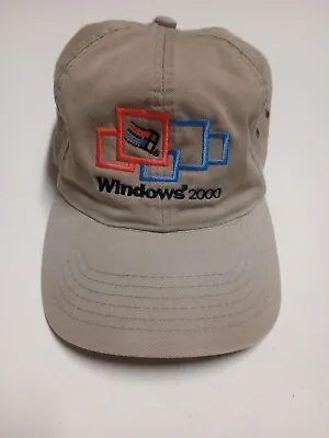 Vintage Windows Microsoft 2000  Hat Strapback Promo Y2k PC Computer • $49