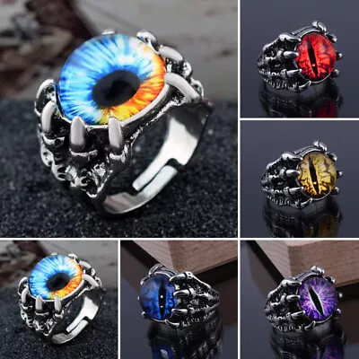 Punk Gothic Evil Eye Finger Ring Adjustable Claws Ring Women Men Party Jewellery • £2.63