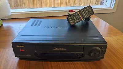 Sharp VC-A36 2 HEAD Mid-Drive VHS VCR Player Working With Remote M • $125
