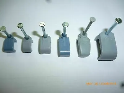 £2.45 • Buy Flat Cable Clips +Nail Grey T&E Twin And Earth 1mm 1.5mm 2.5mm 4mm 6mm 10mm 16mm
