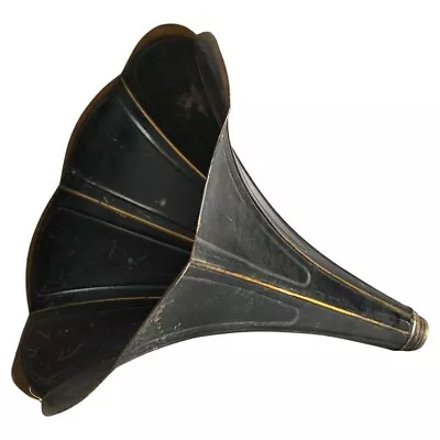 Antique Victor Victrola Ebonized & Gilt Phonograph Horn Circa 1910 • $280