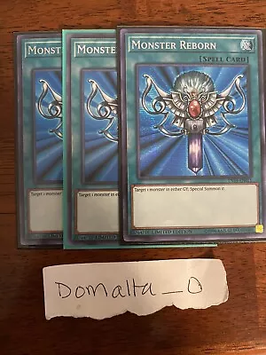 3x Yugioh Monster Reborn TN19-EN011 Prismatic Secret Rare Limited Edition NM • $10