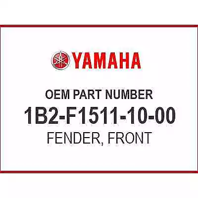 Yamaha FRONT FENDER ASSY  DPBSE 1B2-F1511-10-00 • $30.88