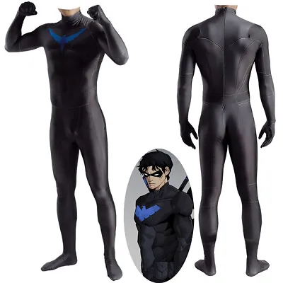 $67.35 • Buy Nightwing Dick Grayson Costume Cosplay Jumpsuit Adult Kid Black Ver