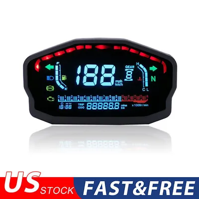 LED LCD Speedometer Digital Odometer Backlight Odometer Motorcycle Parts Durable • $42.99