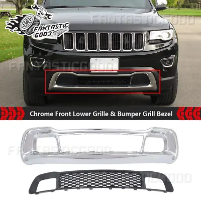 For Jeep Grand Cherokee 14-2016 Front Bumper Lower Face Bar Grille Assembly Set • $109.99