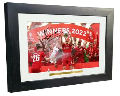A3+ Signed Henderson Liverpool 2022 FA Cup Autographed Photograph Picture Frame • £35