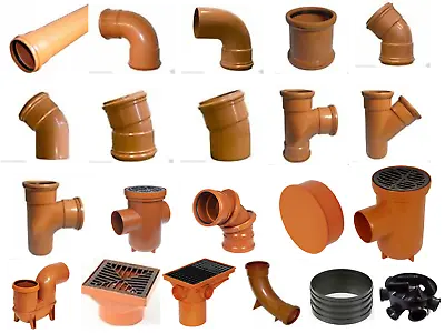 £7.45 • Buy Underground Drainage Pipes & Fittings Couplers Bends Covers Sewer Soil 110mm