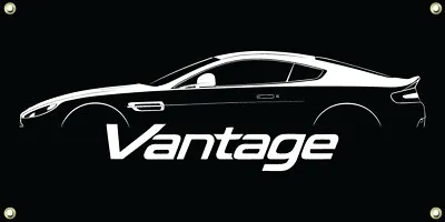 Big Banner Aston Martin Vantage Silhouette Sign Poster Racing 4'x2' • $59.99