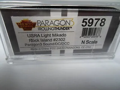 BLI 5978  N  Scale USRA Lt Mikado RI - Rock Island #2302 DCC & Sound N • $239