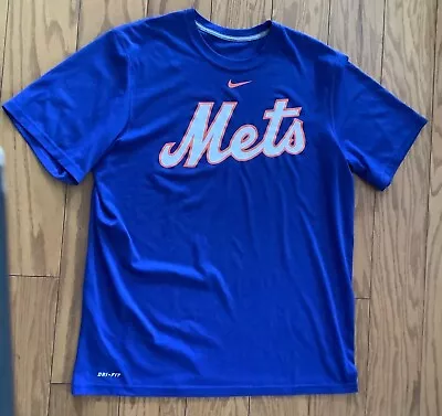 Nike Men’s NY Mets Dri-Fit Blue T-Shirt Adult Size Large • $9.99