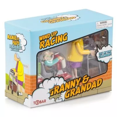 Wind Up Racing Granny And Grandad - 27470 Clockwork Classic Race Kids Fun Toy • £11.25