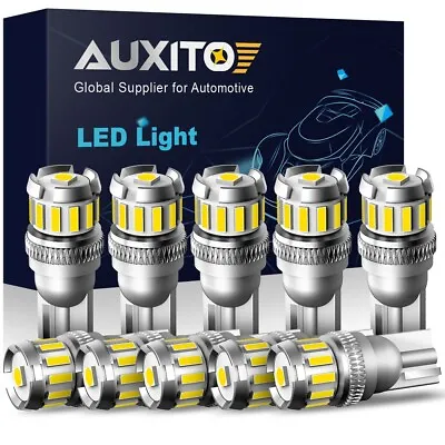 AUXITO T10 LED License Plate Light Bulb 6500K Super Bright White 168 2825 194 10 • $20.99