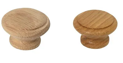 Wooden Round Rimmed Oak Cupboard Cabinet Chest Drawer Kitchen Door Knob Handles • £3.99