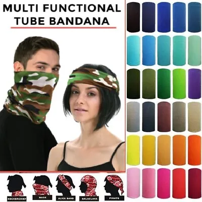 Cloth Head Wrap Tube Bandana Biker Scarf Summer Headwrap Mask Durag Bandanna • $2.95