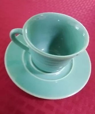 Pacific Pottery Hostess Ware Cup And Saucer Sea Foam Green • $22