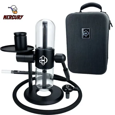 Gravity Bong Sandglass Gravity Hookah Shisha Water Pipe 360 Rotating Clear Glass • £149.95