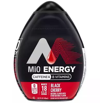 MiO Energy Water Enhancer Black Cherry With Caffeine - 1.62 Oz - Pack Of 12 • $51.74