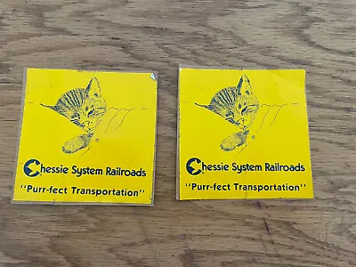 2VTG  Chessie System C & O B & O Railroad Stickers CAT Purr-fect Transportation  • $30.76