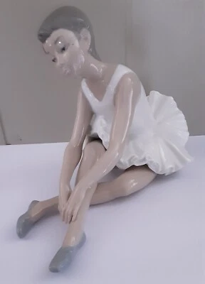 £4.20 • Buy Lladro Nao Figurines BALLERINA SAT LEANING FORWRD