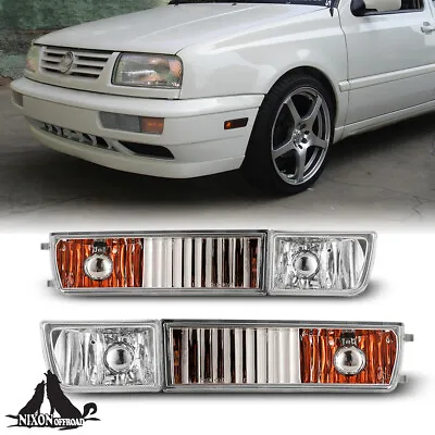 For 1993-1998 VW Volkswagen Jetta/Cabrio/Golf Fog Lights Bumper Driving Lamps • $48.99