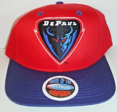 DePAUL UNIVERSITY NCAA AUTHENTIC NWT BLUE DEMONS SNAPBACK HAT  • $12.99