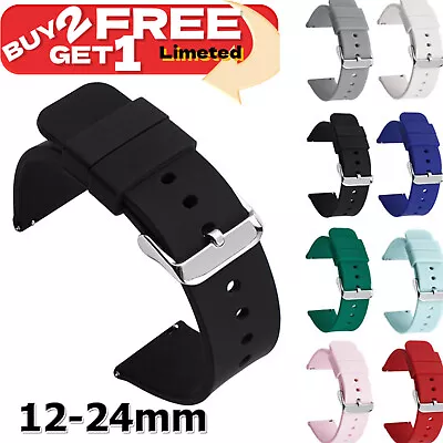 UK Quick ReleaseSilicone Watch Strap Waterproof Smart Watch Band Wrist Bracelet • £3.90