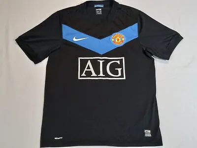 Men Small NIKE 2009 2010 MANCHESTER UNITED Away Football Jersey 355093-010 • $39.95