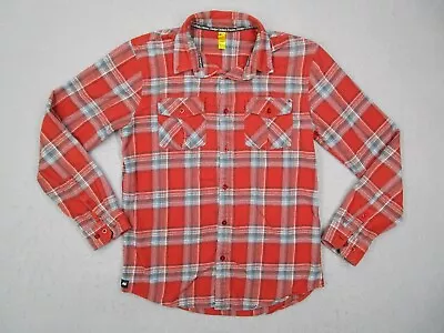 Analog Shirt Mens Medium Red Plaid Button Up Flannel Workwear Outdoor Skate • $27.99