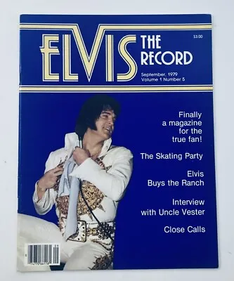 VTG Elvis The Record Magazine September 1979 Vol 1 No. 5 Elvis Presley No Label • $49.97