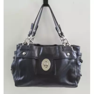 EUC COACH Peyton Satchel Shoulder Bag Black Leather 14522 Handbag Purse • $75
