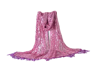 $9.98 • Buy Fashion Round Sequin Scarf Spangled Scarf Fashion Beautiful Unique Glitter Multi