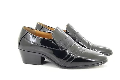 Malin London JONES Men's Slip On Smart Cuban Heel Party Dance Formal Shoes • £29.99