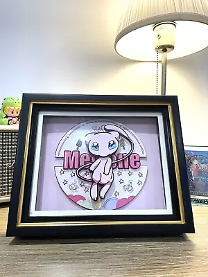 Pokemon Mew Anime 3D Art Picture Frame Bedside Home Decor Kid Baby Shower Gift • $44.91