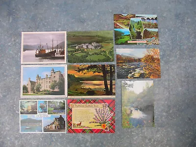 9 Old Scottish - Scotland Postcards – Golspie Gleneagles Ullapool Etc. • £4.99