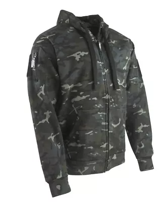 Mens Spec-ops Hoodie Btp Black Camo Military Tactical Army Hooded Combat Jacket • £23.99